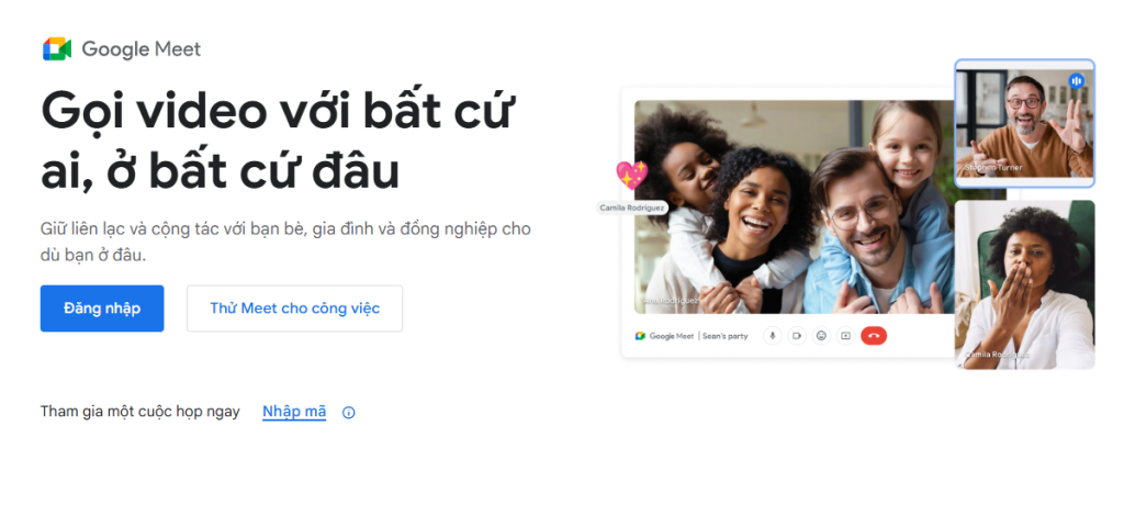 Họp trực tuyến với Google meet