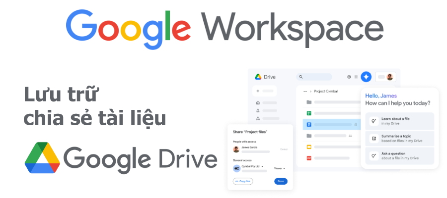 Lưu trữ chia sẻ tài liệu trên google drive