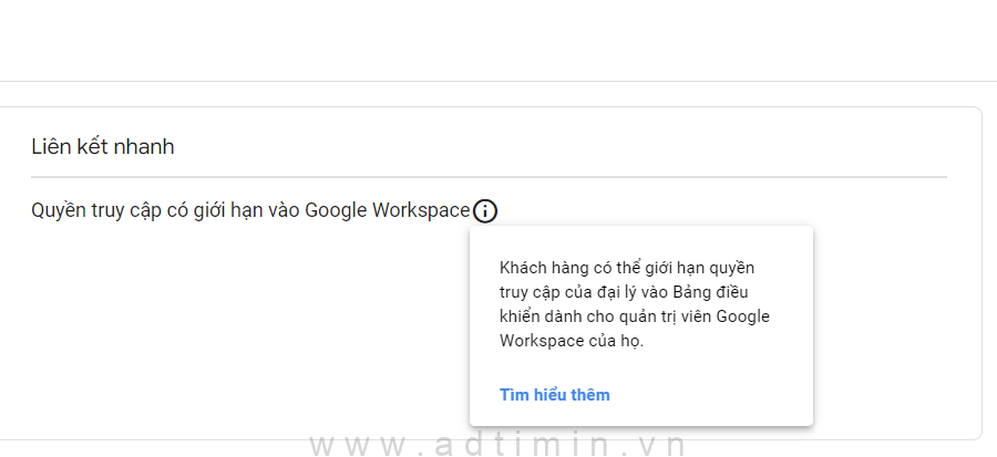 han che quyen truy cap cua reseller google worksapce