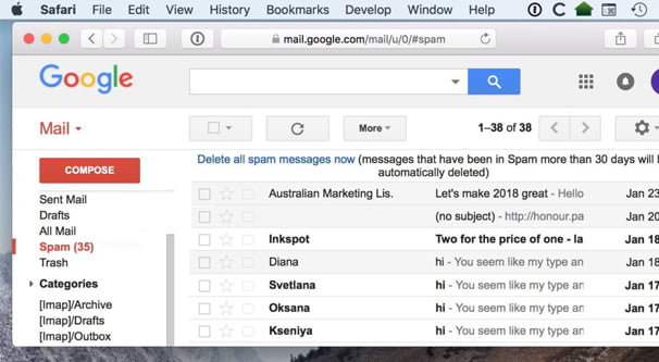 gmail spam