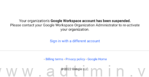 google workspace bi tam ngung