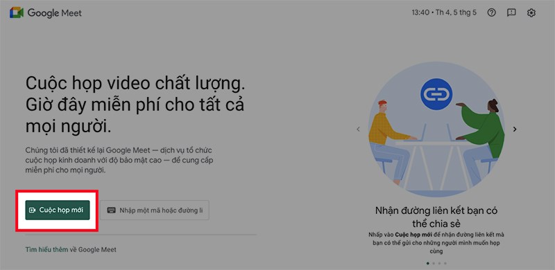 Hướng dẫn google meet dạy học