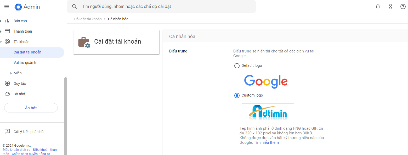 thay doi logo cong ty google