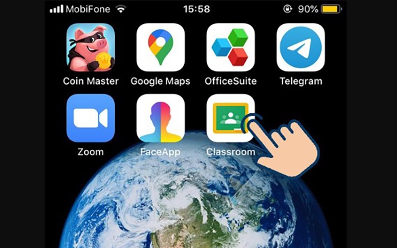 Google Classroom trên điện thoại