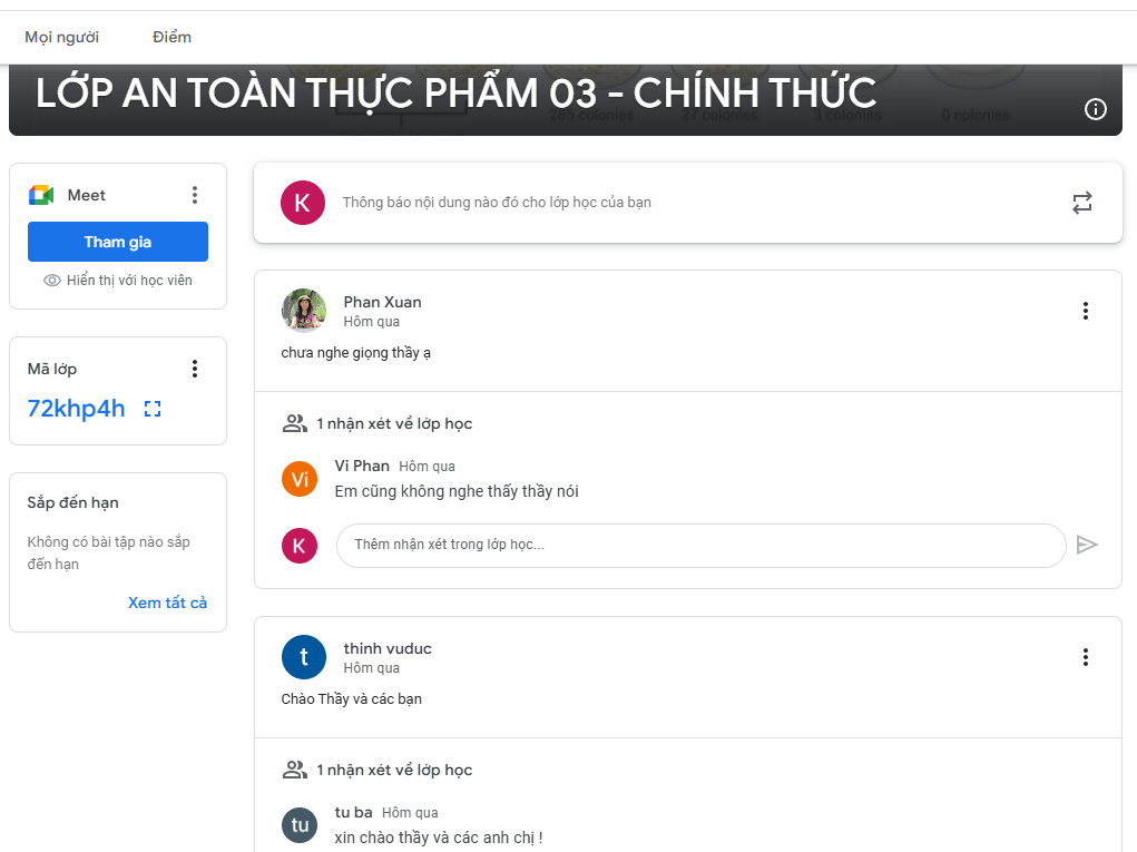 Google classroom giới hạn thời gian dạy học