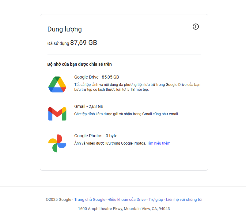 Hướng dẫn kiểm tra dung lượng Gmail đã dùng bao nhiêu GB