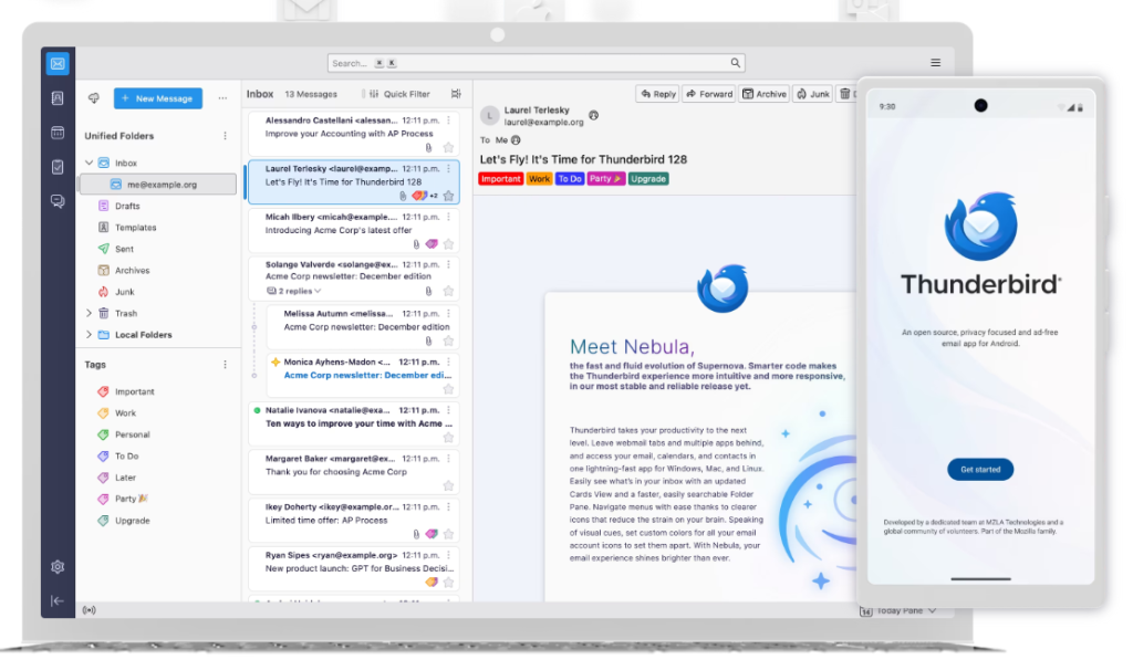 Sao lưu dữ liệu gmail thunderbird