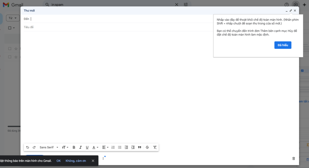 Soạn thư để gửi trên Gmail